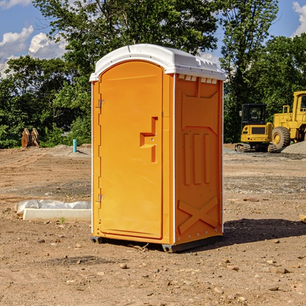 how often are the portable restrooms cleaned and serviced during a rental period in Wood PA